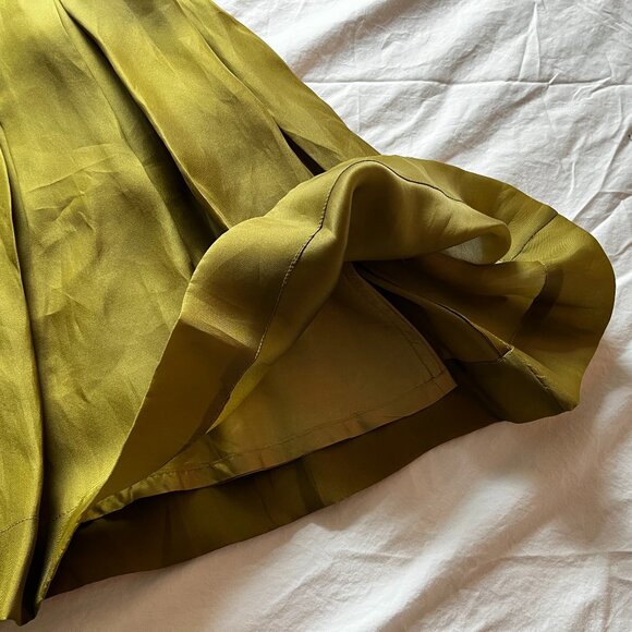 Anthropologie Pleated Silk Tulip Skirt W's 8 - Picture 5 of 12